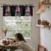 Valances for Windows, 4th of July Rod Pocket Kitchen Curtains Valances 42x12inch Short Window Curtains for Kitchen/Bathroom, Small Window Treatment Valances, Home of The Free Because Of The Brave view 4