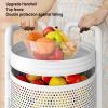 EMYJAY Fruit Basket for Kitchen, 360 Rotating Fruit Basket Rack Fruit Basket Fruit and Vegetable Basket with Wheels Fruit Basket Rack Trolley (Color : White, Size : 34x64.5cm) view 4
