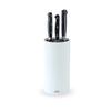 LACOR - 39037 Knife Dowel White, Universal Block for Knives, Multi-Directional, Matt White, Diameter 11 cm, Height 22 cm, Dishwasher Safe view 1