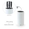 LACOR - 39037 Knife Dowel White, Universal Block for Knives, Multi-Directional, Matt White, Diameter 11 cm, Height 22 cm, Dishwasher Safe view 2