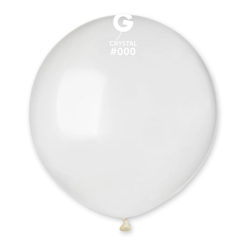 Gemar G150 No Helium Latex Balloon, 19", 000, Clear