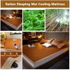 Summer Rattan Sleeping Mat Natural Mugwort Bed Pad, Cooling Mattress Topper Pad Bed Sheet, Breathable Sleeping Pad Air Conditioning Mat,Summer Bedding for Single Queen Size Bed Family School Dorm (Si view 3