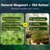 Summer Rattan Sleeping Mat Natural Mugwort Bed Pad, Cooling Mattress Topper Pad Bed Sheet, Breathable Sleeping Pad Air Conditioning Mat,Summer Bedding for Single Queen Size Bed Family School Dorm (Si view 4