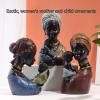 AOPPLSOT African Deco Sculpture, Mother and Son African Figurines Statue, Decoration for Living Room, Apartment Modern, Deco Office,Mother's Day for Decor,Blue view 3