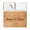 Polaroid Guest Book for Wedding - Wooden Instax Photo Party Bridal Shower Graduation Sign Album (Small 8,5" x8,5, 30 Pages) view 1