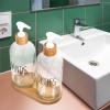 Cabilock 500ml Glass Bottle Pump Dispenser Refillable Liquid Soap Dispenser for Bathroom Kitchen Press Pump Bottle view 3