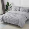All-Season 500 GSM Goose Down Alternative Quilted Pinch Pleated 1 PC Comforter 800 TC Egyptian Cotton Soft & Fluffy Breathable (2 Pinch Pleated Pillowcases 'Free') Emperor King, Silver Gray view 2