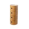 Round Bedside Table 2/3/4 Tier Plastic Nightstand Storage Unit Chest W/Drawers & Sliding Door Nordic Modern Bedside Cabinet for Bedroom view 1