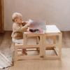 Kitchen Tower, Toddler Tower, Montessori Kitchen Tower, Kitchen Stool, Montessori Furniture, Activity Tower (White, With Chair + Pillow) view 2