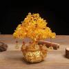 BAEKZ Crystal Bonsai Citrine Tree Money Tree Feng Shui Decorative Dragon Pot (Gold Color) view 2
