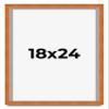 18x24 Frame Brown Traditional Honey Pecan Solid Wood Picture Frame | 0.875 Inch Moulding Width | 0.875 Rabbet Depth | with UV Acrylic Plexiglass, Foam Board Backing & Hanging Hardware Included view 1