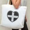 Azeeda 'Cornwall Flag Heart' Tote Shopping Bag For Life (BG00070701) view 2