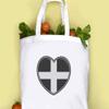 Azeeda 'Cornwall Flag Heart' Tote Shopping Bag For Life (BG00070701) view 4