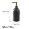 Countertop Soap Dispenser Ceramic Shower Bottle Hand Press Lotion Dispenser Refillable Container Bathroom 420ml/14.8oz view 2