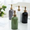 Countertop Soap Dispenser Ceramic Shower Bottle Hand Press Lotion Dispenser Refillable Container Bathroom 420ml/14.8oz view 3