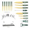 Keewah Knife Set, 16 Piece Kitchen Knives set with Acrylic Stand, Gold view 2