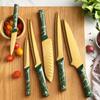 Keewah Knife Set, 16 Piece Kitchen Knives set with Acrylic Stand, Gold view 3
