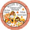 Vintage Metal Tin Signs Welcome to The Pumpkin Patch Fall Sign - Grateful Thankful Blessed - Craft Supplies - Pumpkin Wreath Sign- Wreath Center Metal Poster 6x6 Inch view 1