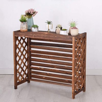Outdoor Air Conditioning Cover Privacy Screen Fence,Hide Air Conditioner Rack Flower Stand,Air Conditioner Fence Screen,Condensing Unit Protective Cover,Heavy Duty Outdoor Privacy Ac Shelf (Size : 11