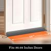 Sunolga 38" Door Draft Stopper Blocks Hot and Cold Air with Removable Washable Cover for Gaps Up to 3", All-Season Seal Strip for Noise, Wind, Door Sweep for Bottom of Door, Home Essentials, Gray view 2
