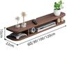WiFi Router Organize Box Floating TV Stand Wall Mounted, WiFi Cabinet Set-top Box,2 Tiers Solid Wood Media Console, Hide The Cable Wall Mounted TV Cabinet, for DVD Player, TV Box, Remotes (Size : 60* view 2