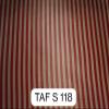 100% Silk Taffeta Fabric Red & Cream Color 4MM Stripes TafS118 54" Wide view 3