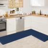 WISELIFE Kitchen Mat Cushioned Anti Fatigue Floor Mat,Thick Non Slip Water Resistant Kitchen Rugs and Mats,Heavy Duty Foam Standing Mat for Kitchen,Floor,Office,Desk,Sink(Blue) view 1