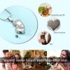 mingkejw Footprint Urn Necklace for Ashes Cremation Jewelry for Women Men Stainless Steel Baby Foot Memorial Necklaces Keepsake Jewelry for Human Pet Ash Holder with Filler Tool view 3