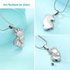 mingkejw Footprint Urn Necklace for Ashes Cremation Jewelry for Women Men Stainless Steel Baby Foot Memorial Necklaces Keepsake Jewelry for Human Pet Ash Holder with Filler Tool view 4