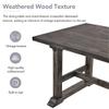 7-Piece Kitchen Trestle Dining Table Set,with Upholstered Side Chair and Arm Chair, Set of 6,Ergonomic Backrest,for Dining Room, Living Room. (Grey#1) view 4