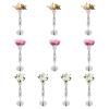 Gold Vase for Wedding Centerpieces Tables, 29.1" Tall Metal Flower Vase with Crystal Bead, Flower Vases for Table Anniversary Party Birthday Dinner Event Aisle Home Decoration (10Pcs Silver) view 1
