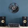 Wall Clock Peacock Bird Wall Clock with Feather Wall Art Modern Wall Clock Whimsical Vinyl Record Retro Wall Clock Decorative Wall Clock view 3