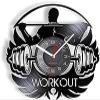 Wall Clock Weightlifting Wall Clock Muscular Man Workout Vinyl Wall Clock Wall for Gym and Bodybuilders view 1