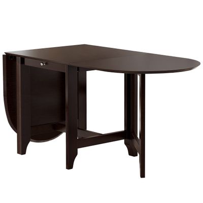 Nimaolt Retro Drop-Leaf Dining Tablefor 4-8, 84.6in Extendable Dining Room Table, Rustic Rubberwood Kitchen Table with Spacious Tabletop Small Drawer for Small Space Kitchen Dining Room Apartment