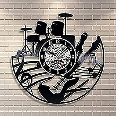 Music Vinyl Record Wall Clock Decorate Your Home with Modern Art Gift for Kids Girls Boys.Win A Prize for Feedback