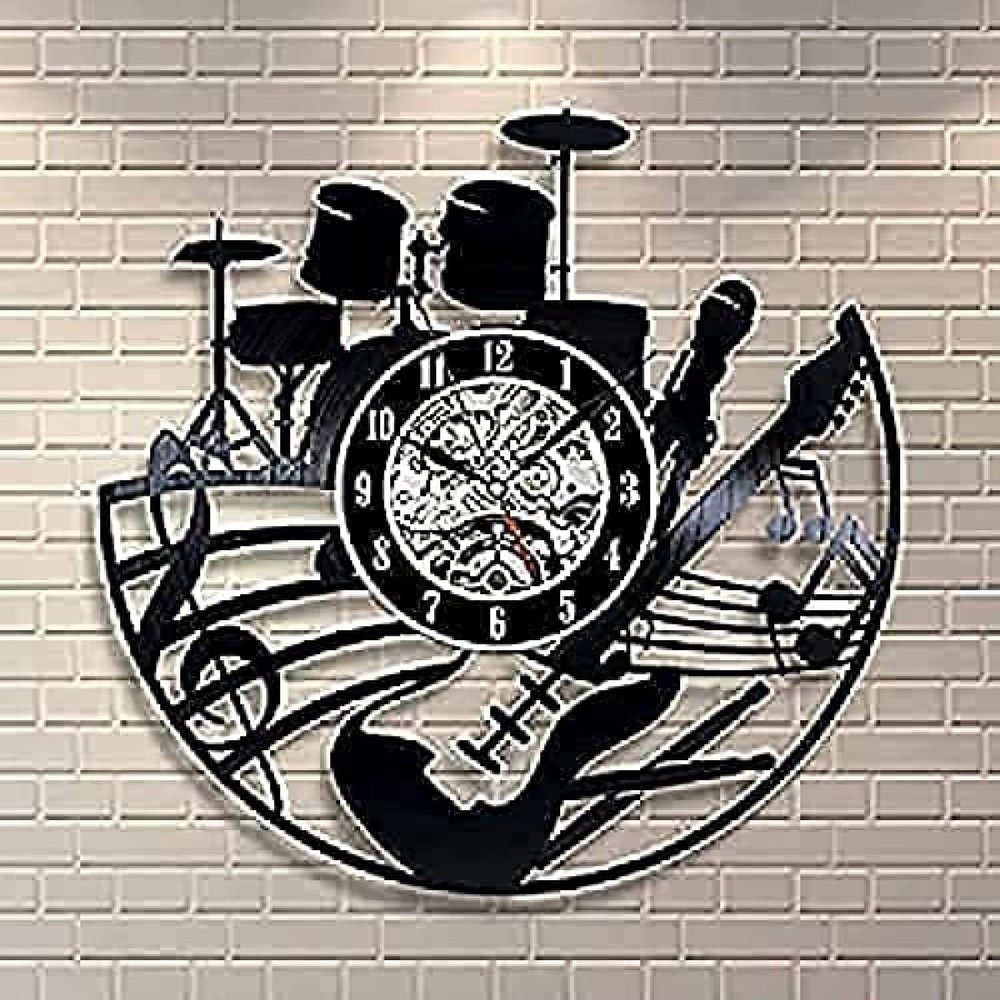 Music Vinyl Record Wall Clock Decorate Your Home with Modern Art Gift for Kids Girls Boys.Win A Prize for Feedback