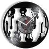 Round Wall Clock Guitar Variety Retro Wall Clock Carved Vinyl Record Art Rock Band Guitar Wall Clock Guitarist Home Guitarist Clock Decorative Gift view 1
