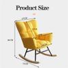 Rocking Accent Chair Upholstered Nursery Glider Rocker for Baby/Kids Comfy Nursing Lounge Side Chair for Living Room,Mid Century Fabric Rocker Recliner Chairs with Wood Legs (Color : Gray-2) view 2