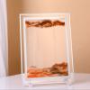 VIDECOR Painting Ornament 3D Quicksand Moving Sand Frame Creative Art Oranment Hourglass Flowing Sand Painting Nordic Home Decor Desktop Deecoration,A-10in view 1