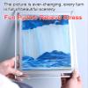 VIDECOR Painting Ornament 3D Quicksand Moving Sand Frame Creative Art Oranment Hourglass Flowing Sand Painting Nordic Home Decor Desktop Deecoration,A-10in view 3