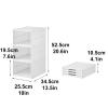 Foldable Shoe Storage 6 Tier Sturdy Plastic Shoe Storage Box Assembly Free Foldable Shoe Rack Shoe Box Organizer Clear Sneaker Storage (Size : Three layer 52cm/21in) view 2
