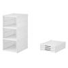Foldable Shoe Storage 6 Tier Sturdy Plastic Shoe Storage Box Assembly Free Foldable Shoe Rack Shoe Box Organizer Clear Sneaker Storage (Size : Three layer 52cm/21in) view 3