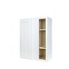Hollywood Fabiani Design Shaker Blind Corner Wall Kitchen Cabinet Ready to Assemble, 27 in. W x 12 in. D x 36 in. H, White view 3