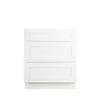 Hollywood Fabiani Design Drawer Base Kitchen Cabinet 36 in. W x 24 in. D x 34.5 in. H in Shaker White Ready to Assemble view 3