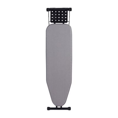 Jakeefud Deluxe Ironing Board with Heat Resistant Cover and Thicken Felt Pad, Heavy Sturdy Legs,Full Size Hanger Iron Board,Foldable (L-Grey)