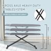 Jakeefud Deluxe Ironing Board with Heat Resistant Cover and Thicken Felt Pad, Heavy Sturdy Legs,Full Size Hanger Iron Board,Foldable (L-Grey) view 3