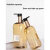 Matte Gold Plastic Refillable Soap Dispenser,Portable Minimalist Design Pump Head Double Insurance for Kitchen&Bathroom view 4
