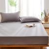 FCLDESHOP Bedding Fitted Sheets,Solid Color Pure Cotton Brushed Non-Slip Mattress Cover, Hotel Homestay Mattress Topper Bed Cover Bottom Sheet,Purple,200 * 220cm (79 X 87inch) view 2
