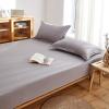 FCLDESHOP Bedding Fitted Sheets,Solid Color Pure Cotton Brushed Non-Slip Mattress Cover, Hotel Homestay Mattress Topper Bed Cover Bottom Sheet,Purple,200 * 220cm (79 X 87inch) view 3