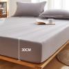 FCLDESHOP Bedding Fitted Sheets,Solid Color Pure Cotton Brushed Non-Slip Mattress Cover, Hotel Homestay Mattress Topper Bed Cover Bottom Sheet,Purple,200 * 220cm (79 X 87inch) view 4